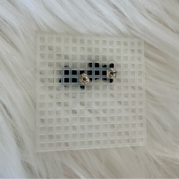 Cute Enamel Panda Small Stud Pierced Earrings, Pair - Picture 3 of 5